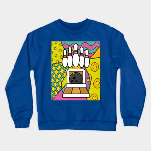 Destroy Pin Bowling Skittles Ball Crewneck Sweatshirt